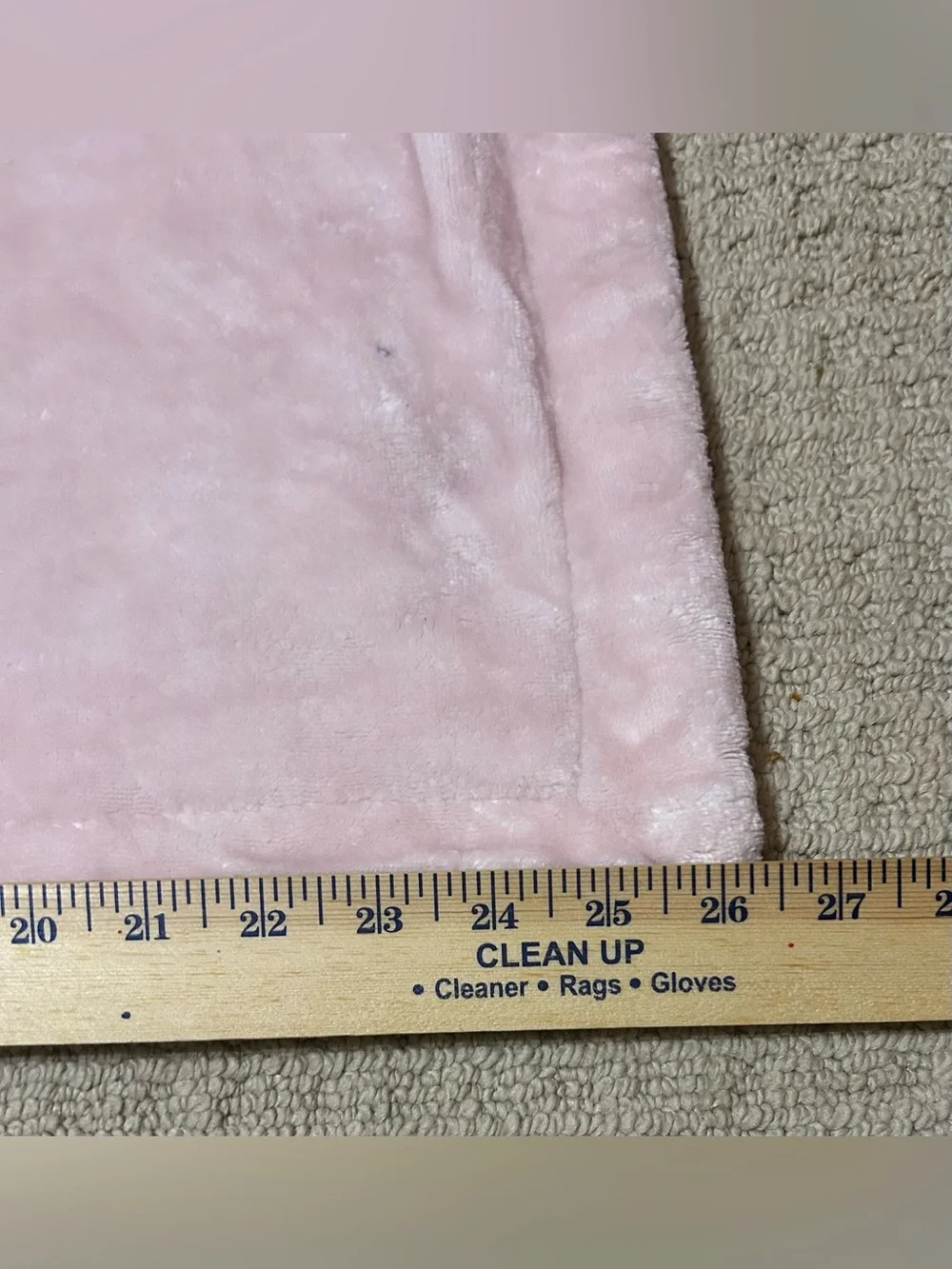 Lullaby Kids Baby Pink Plush Sherpa Security Blanket Lovey 26x36